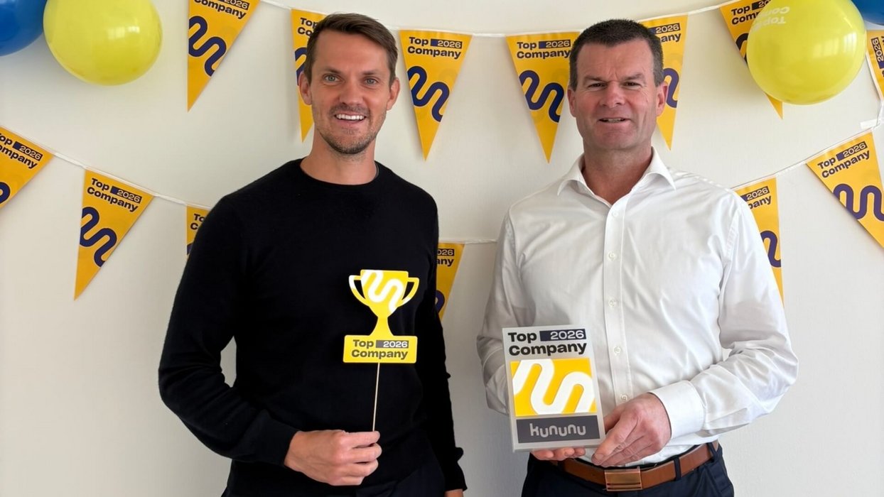 CEO, Markus Zwick (links) und CFO, Werner Weissenberger der Johannesbad Gruppe mit Auszeichnung Kununu Top Company 2026 CEO, Markus Zwick (links) und CFO, Werner Weissenberger der Johannesbad Gruppe mit Auszeichnung Kununu Top Company 2026