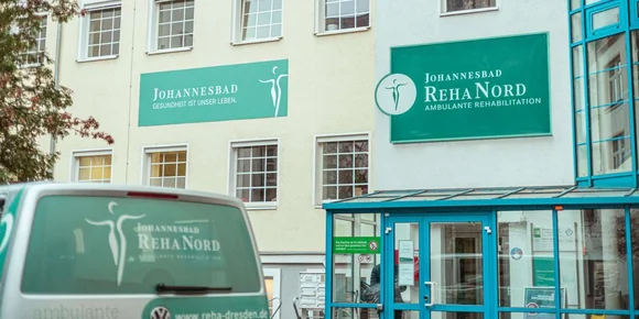 Außenaufnahme Johannesbad ambulante Reha Nord in Dresden