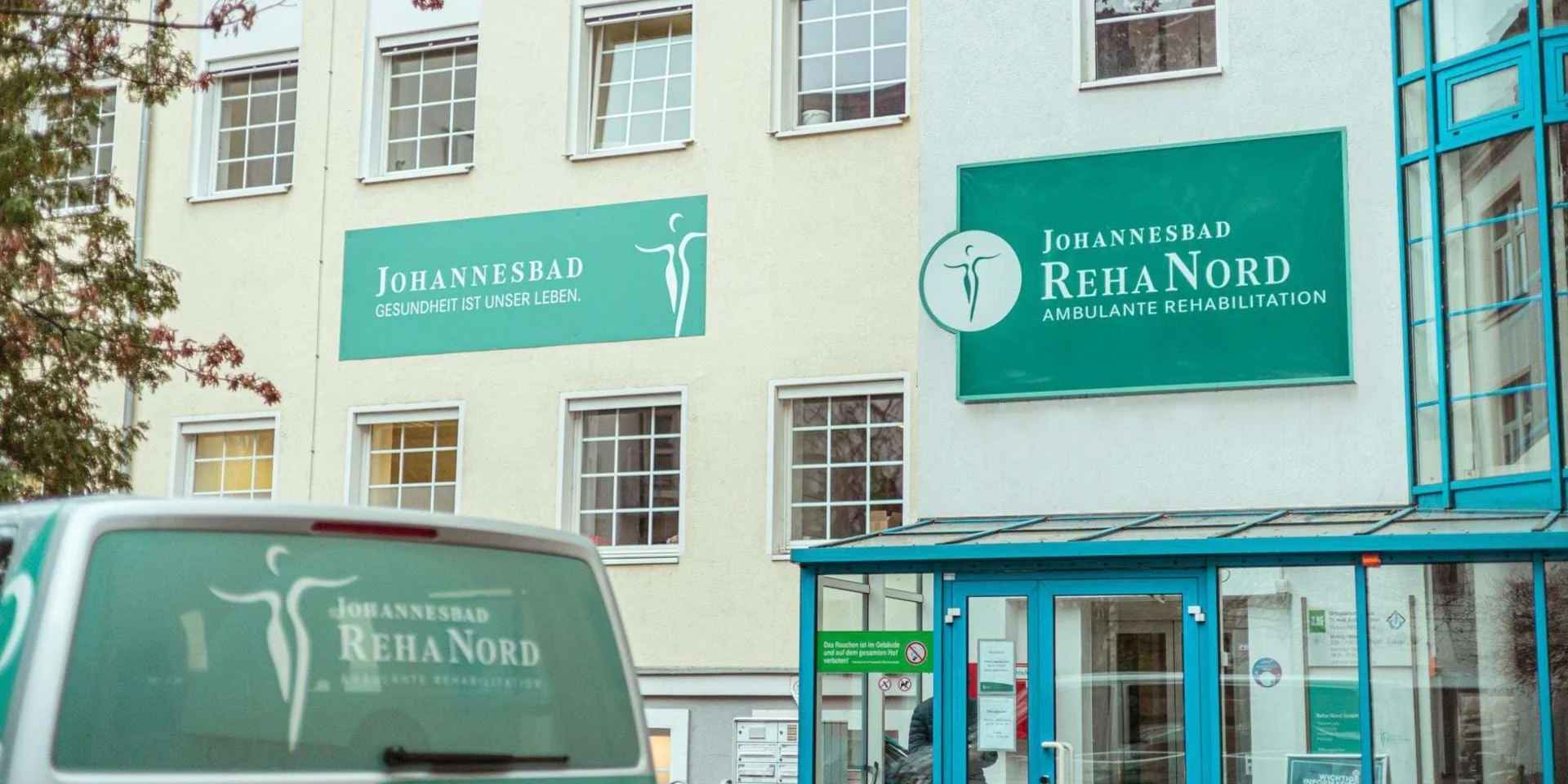 Außenaufnahme Johannesbad ambulante Reha Nord in Dresden