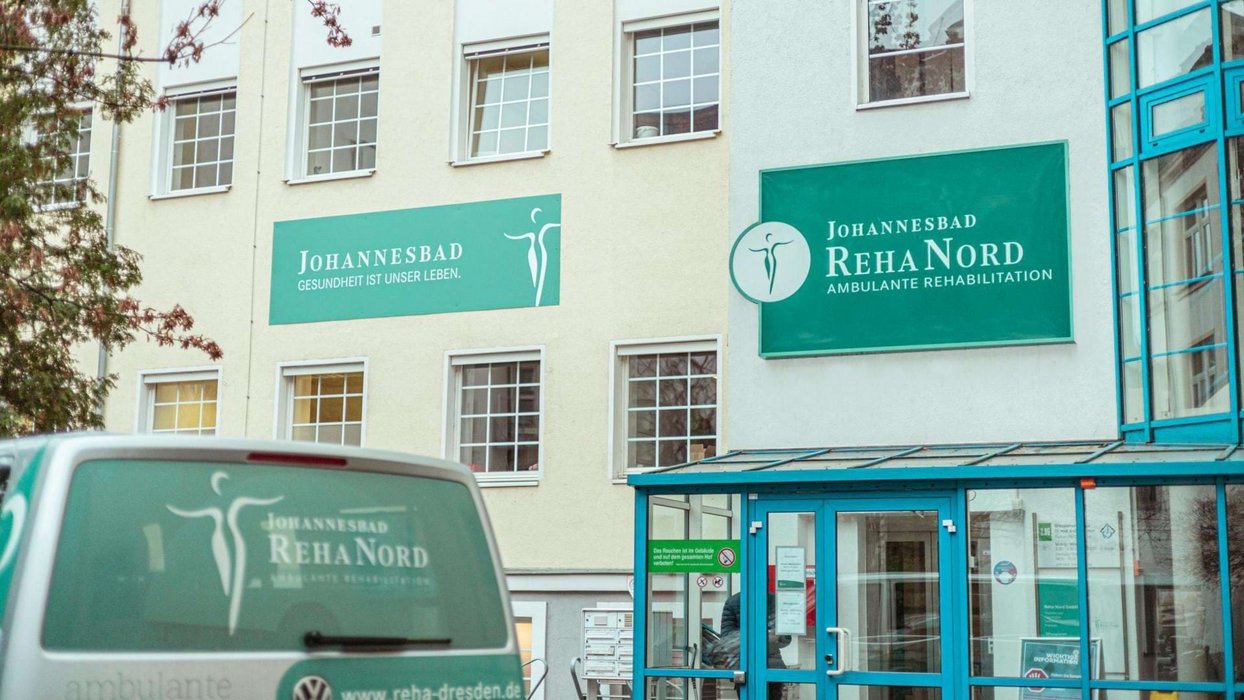 Außenaufnahme Johannesbad ambulante Reha Nord in Dresden Außenaufnahme Johannesbad ambulante Reha Nord in Dresden