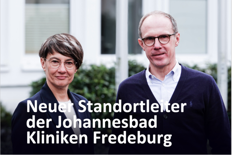 Geschäftsbereichsleiterin der Johannesbad Kliniken, Ankel Gundel und Waldemar Gutwinski, Klinikleitung der Johannesbad Kliniken im Hochsauerland